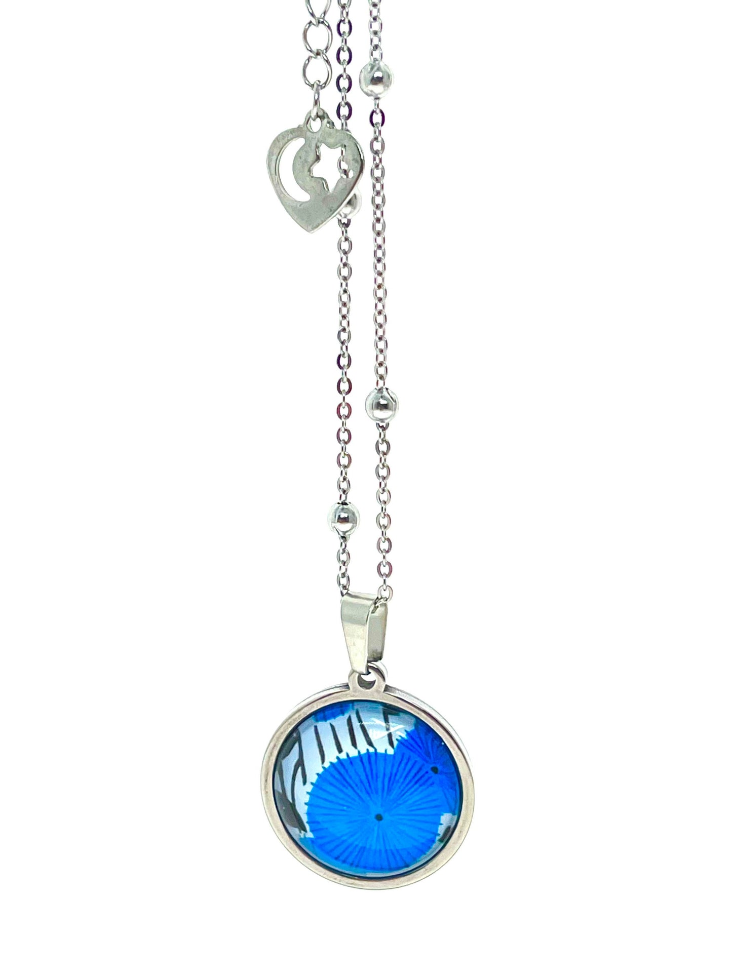 Antique Blue Dreams Necklace, Boho Pendant, Unique Bohemian Jewelry, Hippie Retro Chain, Womens Charm, BohoLoveObsession