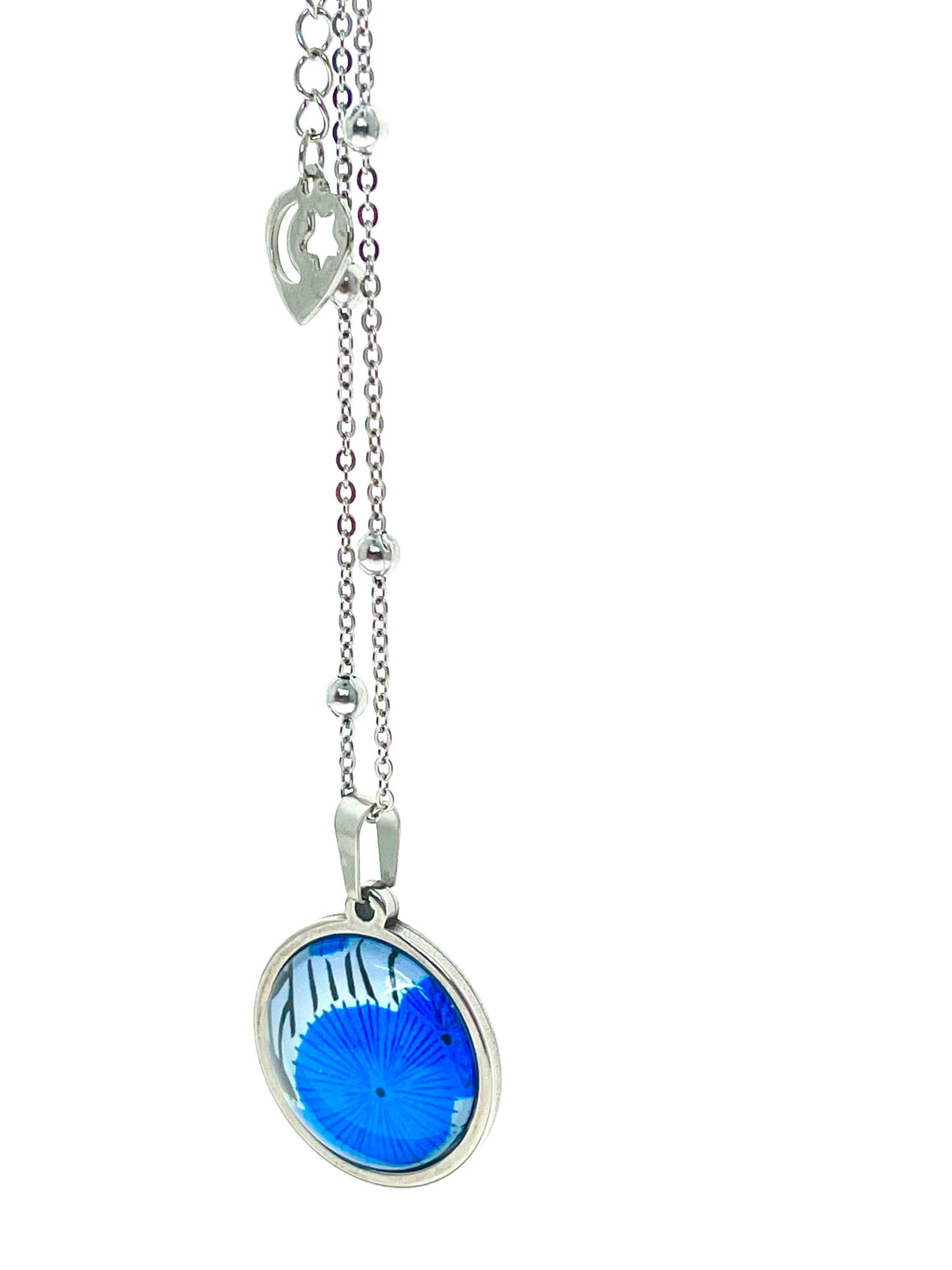 Antique Blue Dreams Necklace, Boho Pendant, Unique Bohemian Jewelry, Hippie Retro Chain, Womens Charm, BohoLoveObsession