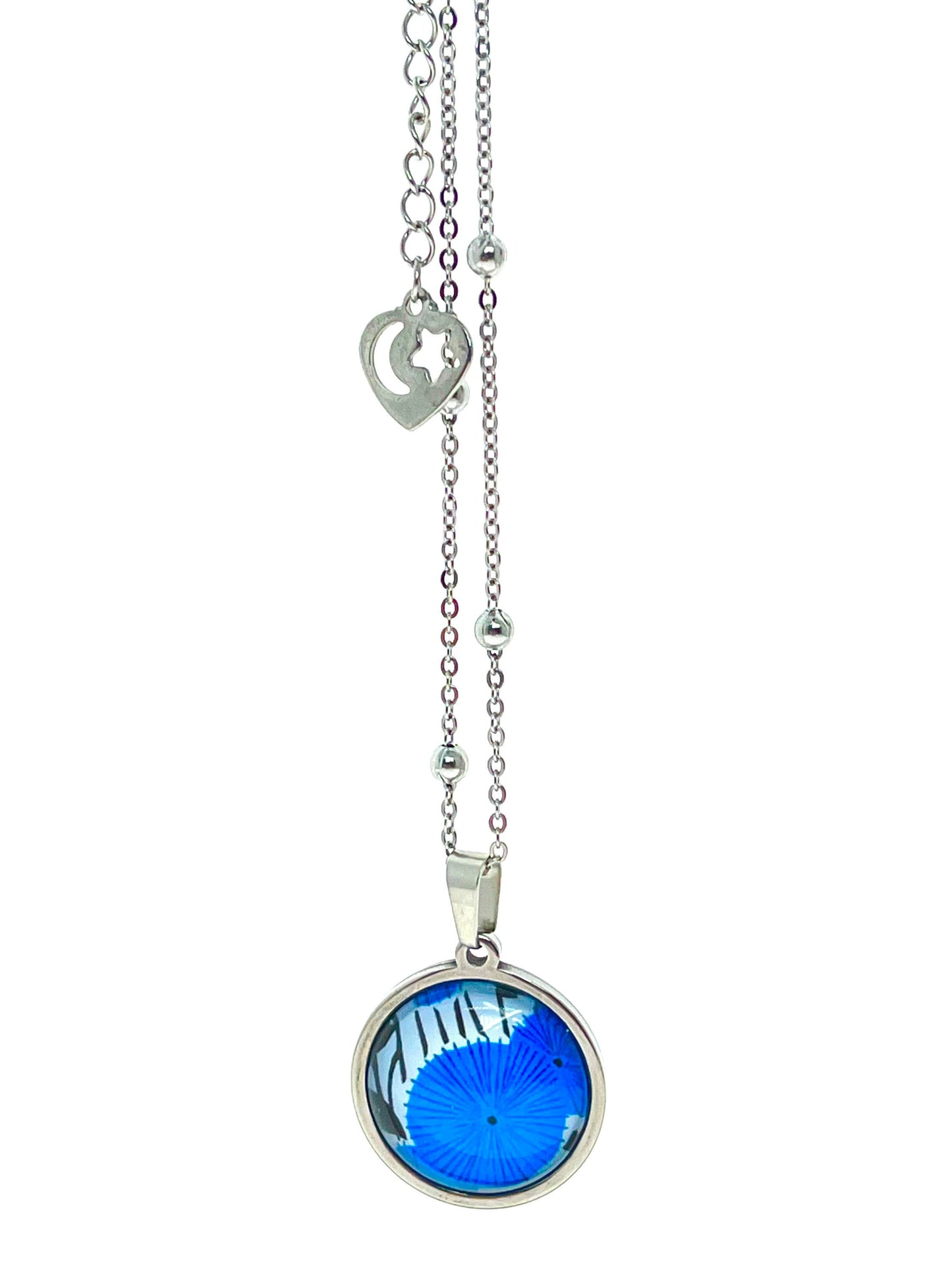Antique Blue Dreams Necklace, Boho Pendant, Unique Bohemian Jewelry, Hippie Retro Chain, Womens Charm, BohoLoveObsession