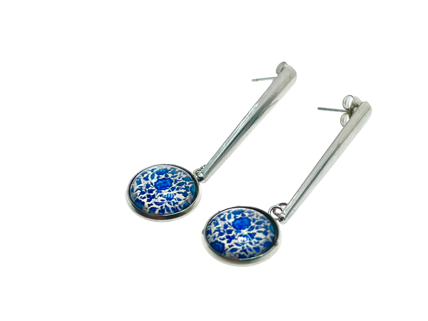 Confetti Bloom Drop Dangles|Small Stainless Steel Bohemian Earrings|Gifts for her Mom Sister Aunt| BohoLoveObsession