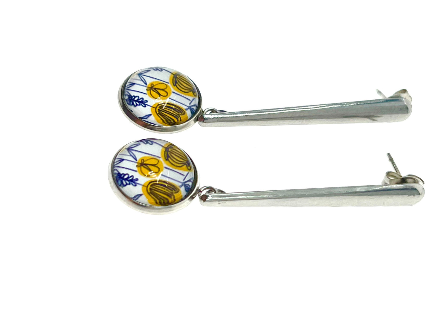 Buttercup Long Drop Earrings, Small Stainless Steel Bohemian Earrings, Gifts for her Mom Sister Aunt, BohoLoveObsession