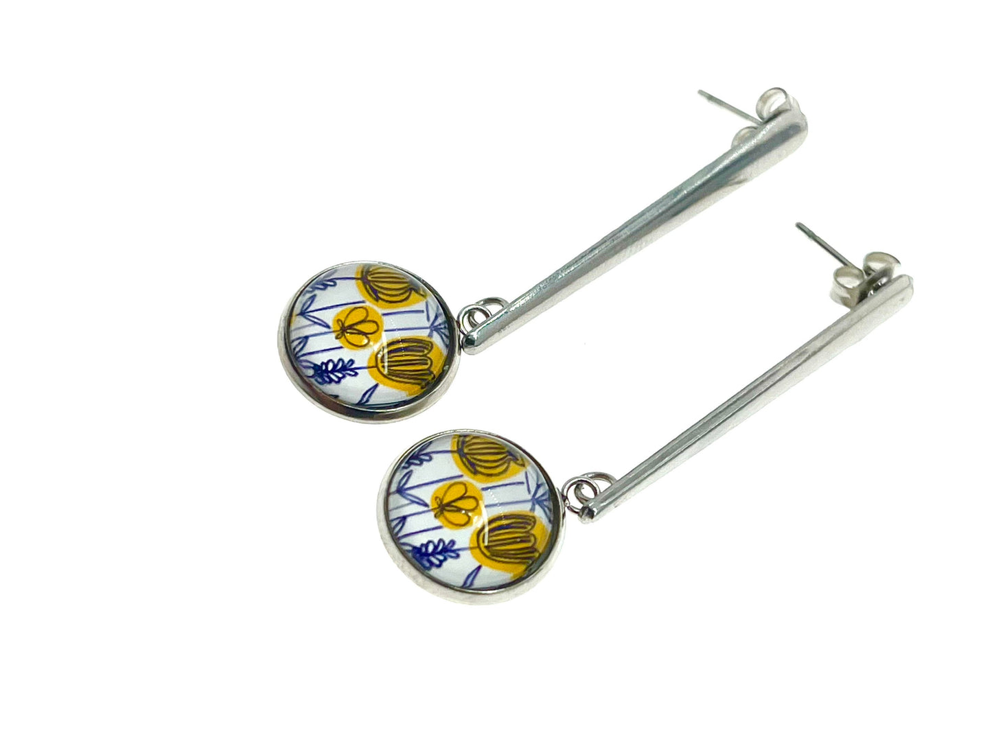 Buttercup Long Drop Earrings, Small Stainless Steel Bohemian Earrings, Gifts for her Mom Sister Aunt, BohoLoveObsession