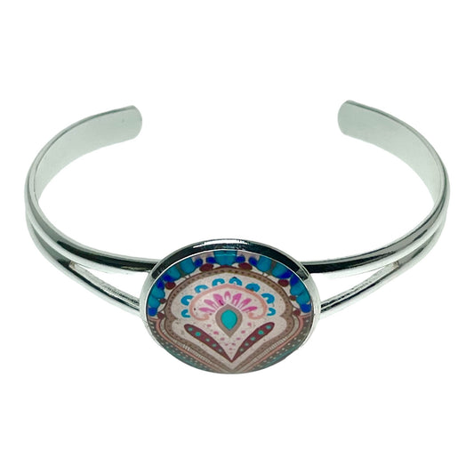 Happy Blooms Cuff Bracelet | Adjustable Cuff Bracelet| Gifts for her Mom Sister Aunt Grandma Wife Girlfriend |BohoLoveObsession