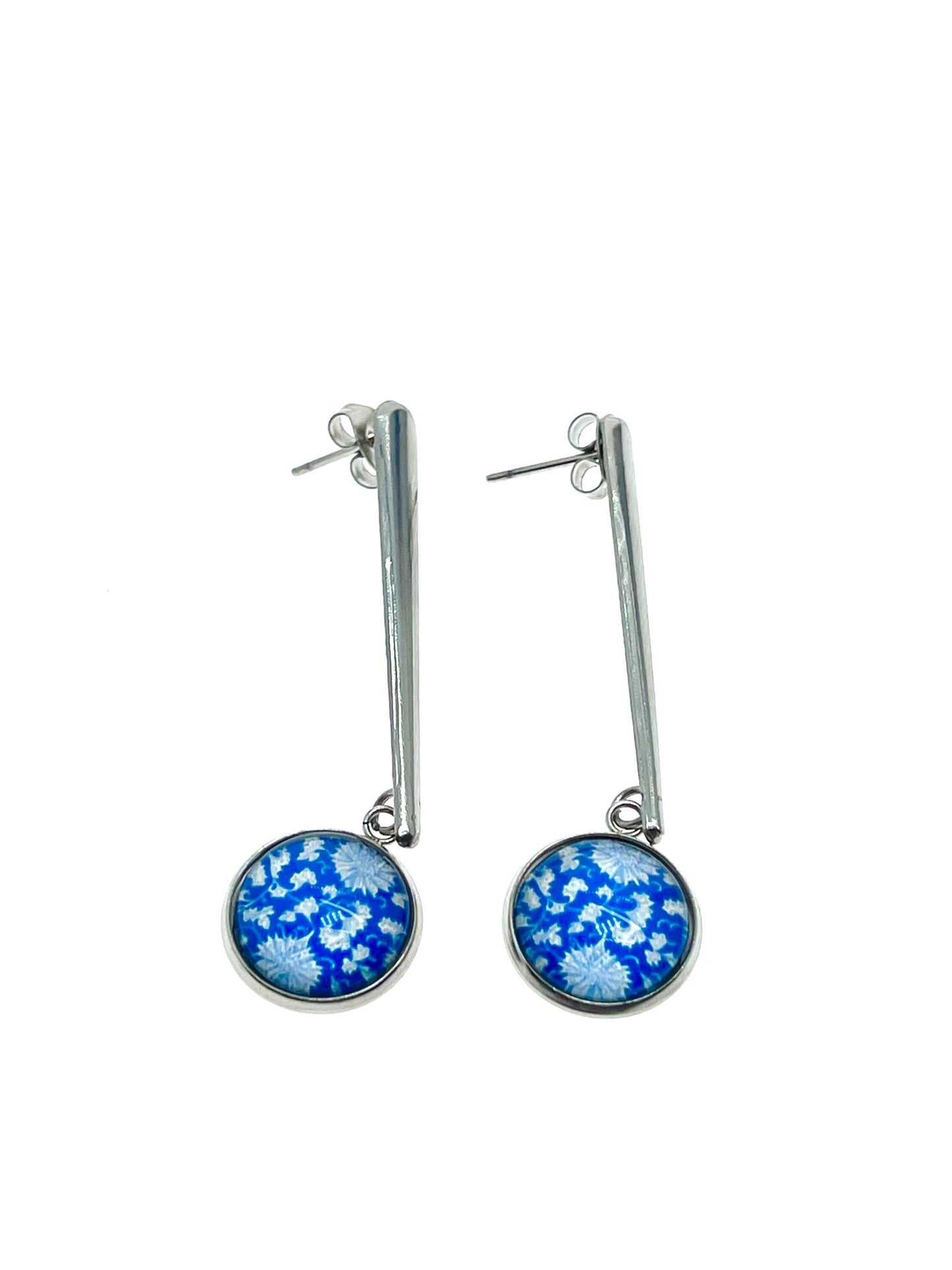 Bitty Bloom Long Drop Earrings, Drop Dangles Bohemian Earrings, Small Boho Accessory, Push Back Flower Jewelry, BohoLoveObsession
