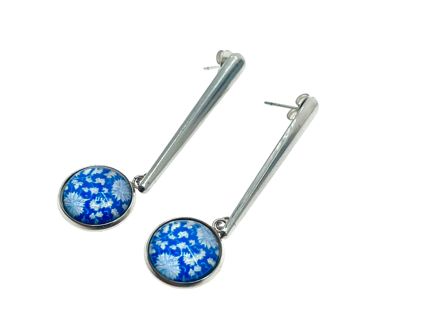 Bitty Bloom Long Drop Earrings, Drop Dangles Bohemian Earrings, Small Boho Accessory, Push Back Flower Jewelry, BohoLoveObsession
