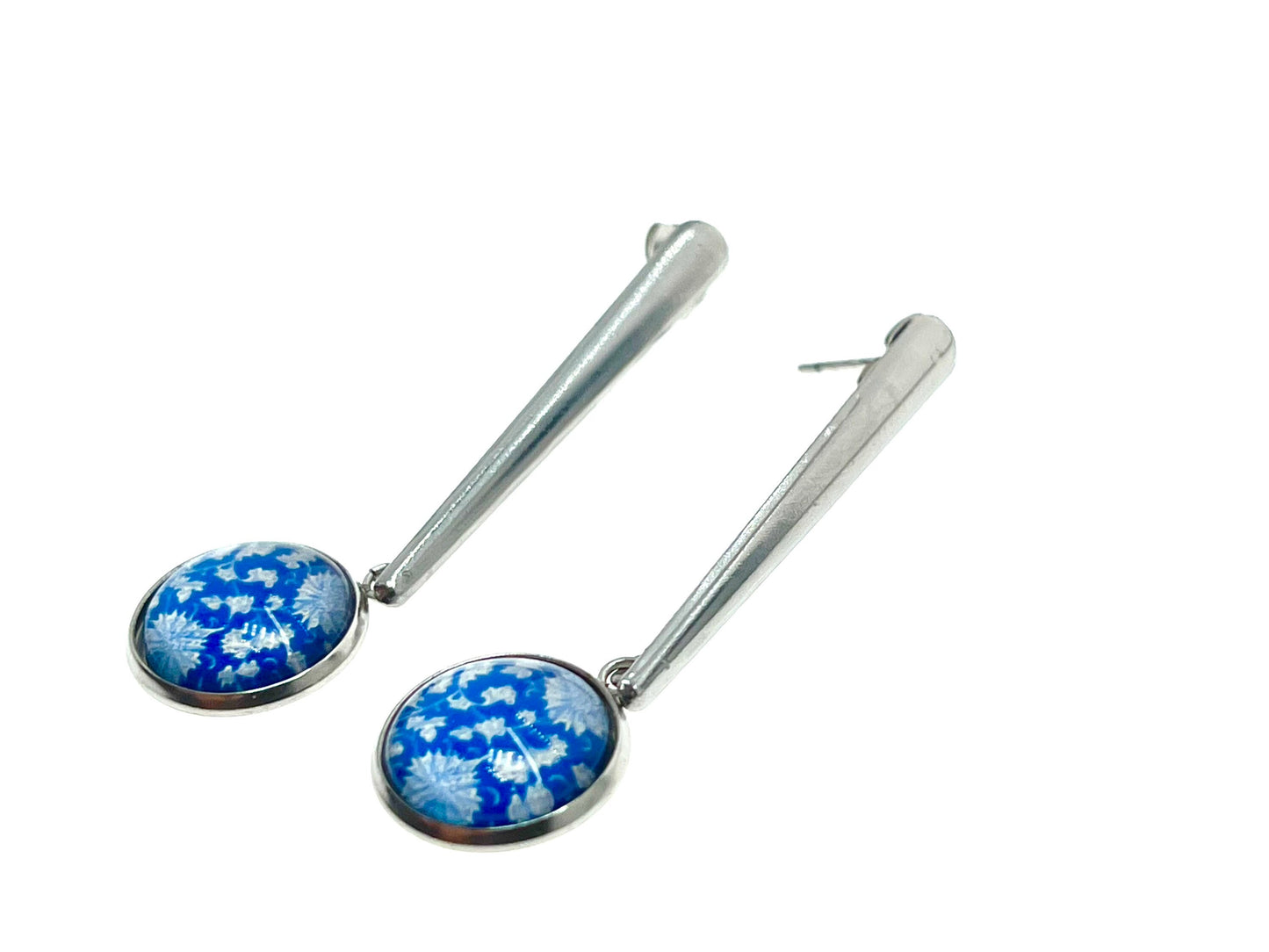 Bitty Bloom Long Drop Earrings, Drop Dangles Bohemian Earrings, Small Boho Accessory, Push Back Flower Jewelry, BohoLoveObsession