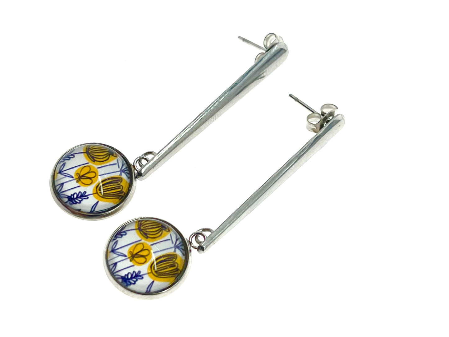 Buttercup Long Drop Earrings, Small Stainless Steel Bohemian Earrings, Gifts for her Mom Sister Aunt, BohoLoveObsession