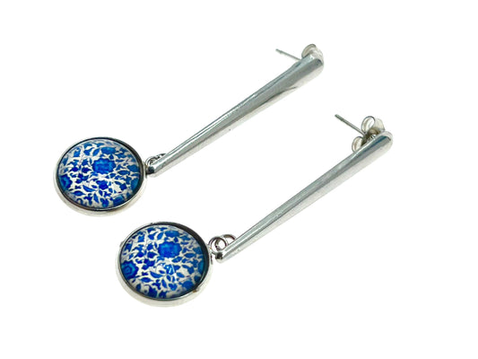 Confetti Bloom Drop Dangles|Small Stainless Steel Bohemian Earrings|Gifts for her Mom Sister Aunt| BohoLoveObsession