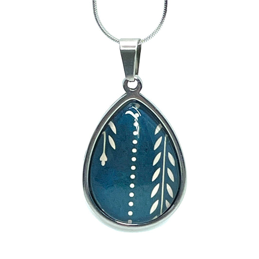 Whispering Vines Teardrop Necklace, Boho Vintage Pendant, Unique Bohemian Necklace, Gift for her, Antique Hippie Chain, BohoLoveObsession