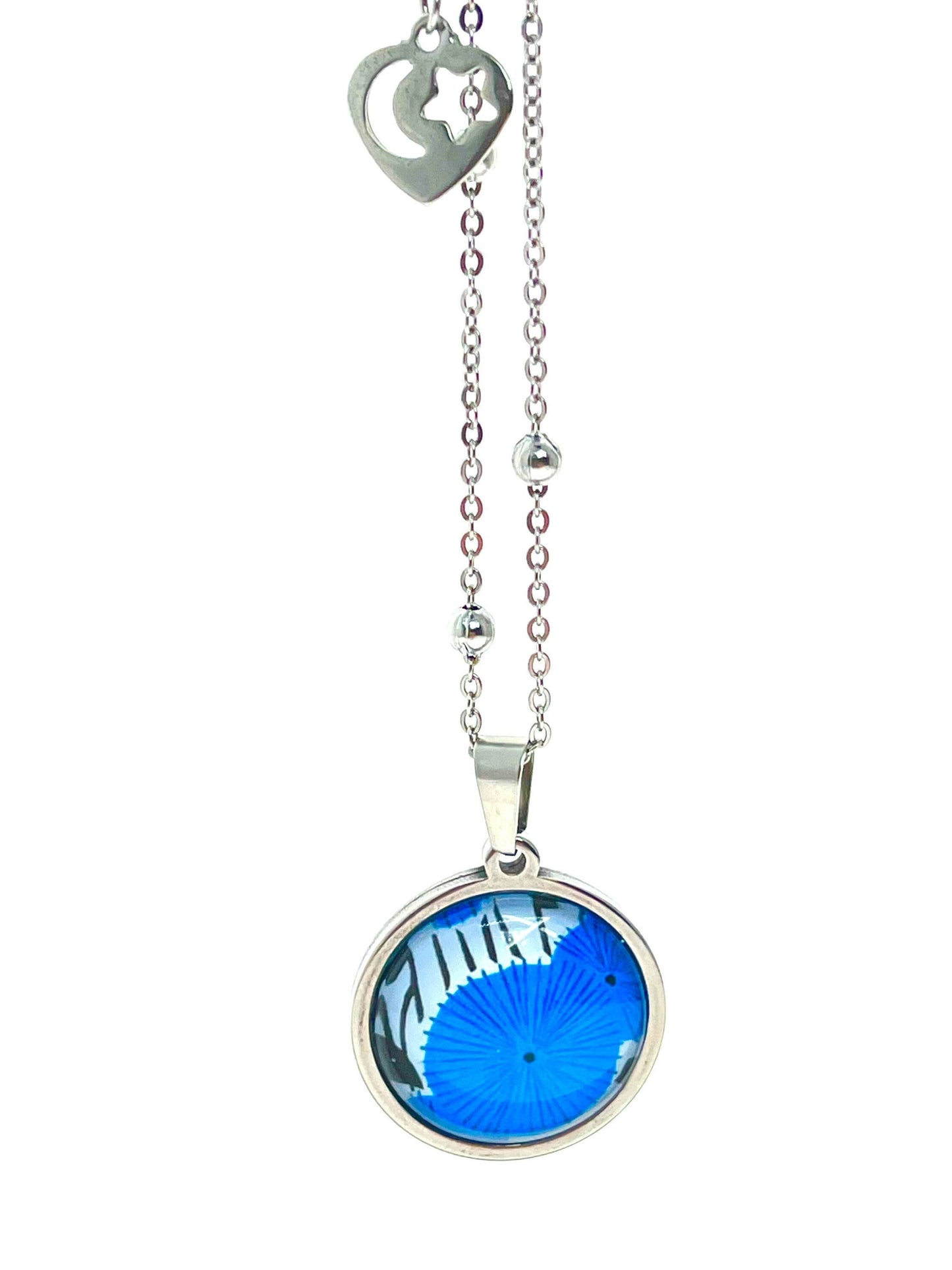 Antique Blue Dreams Necklace, Boho Pendant, Unique Bohemian Jewelry, Hippie Retro Chain, Womens Charm, BohoLoveObsession