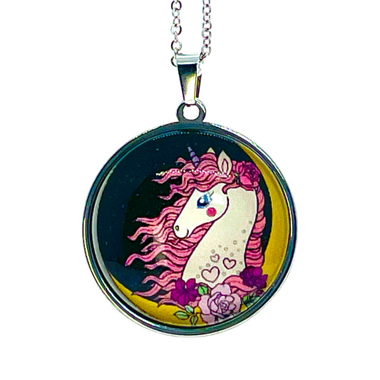 Antique Night Unicorn Necklace