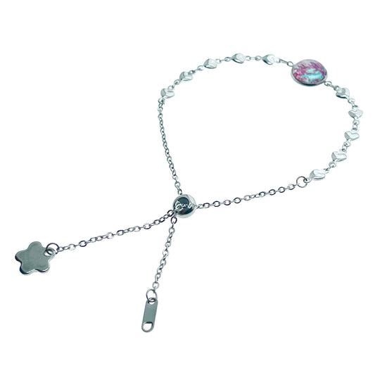 Baby Blue Unicorn Heart Slider Bracelet