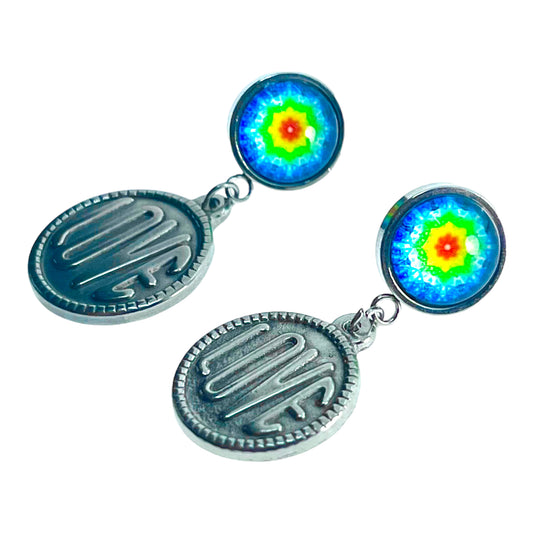 Tie-Dye Love Rocks Earrings