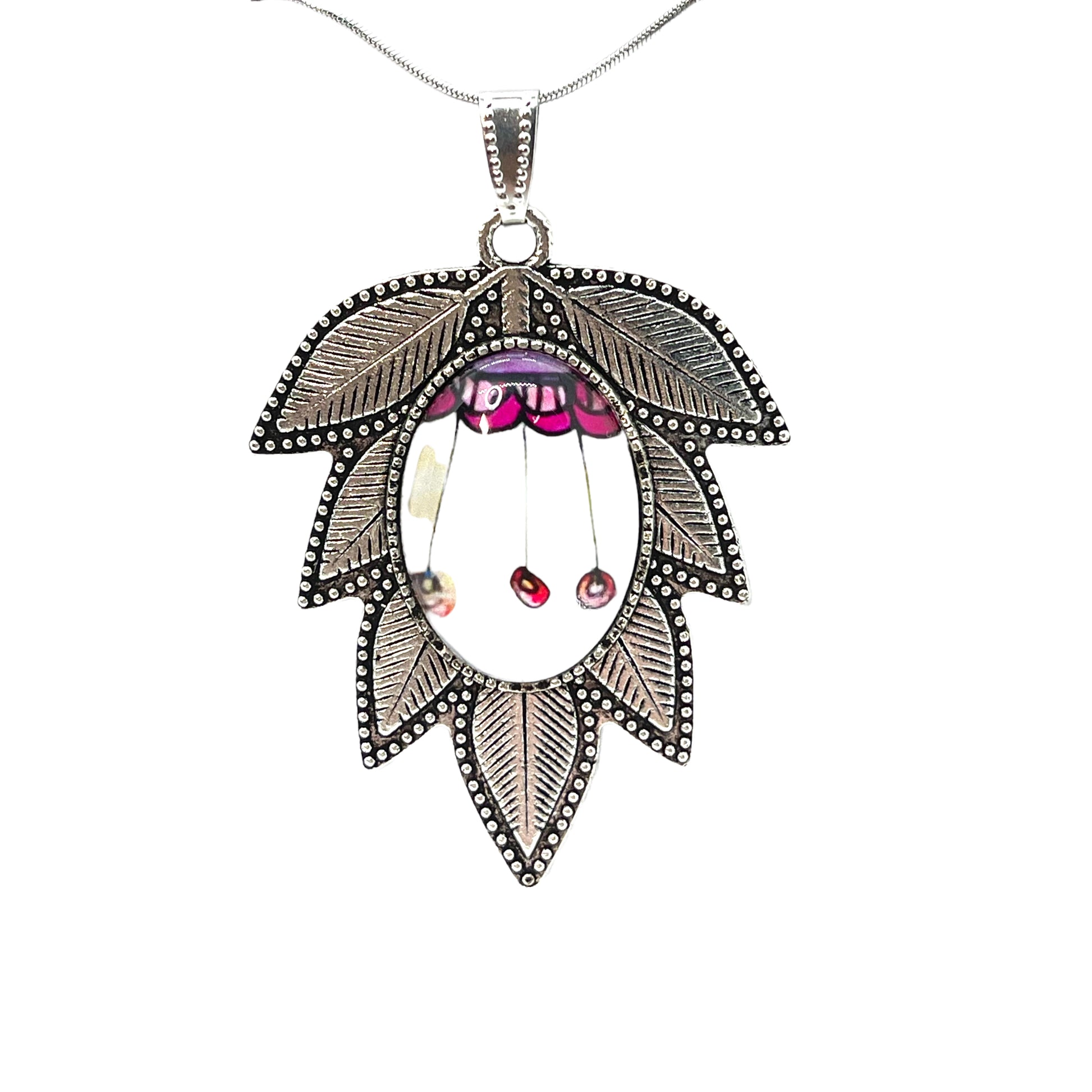 Lavender flower deals necklace